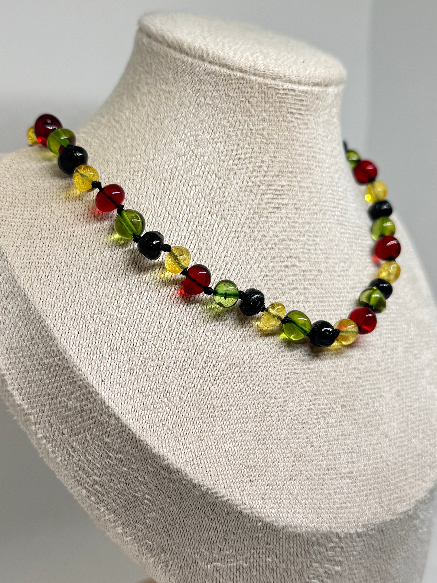 Barnsteen Babyketting - Multicolor Carribean Kers (33 cm)