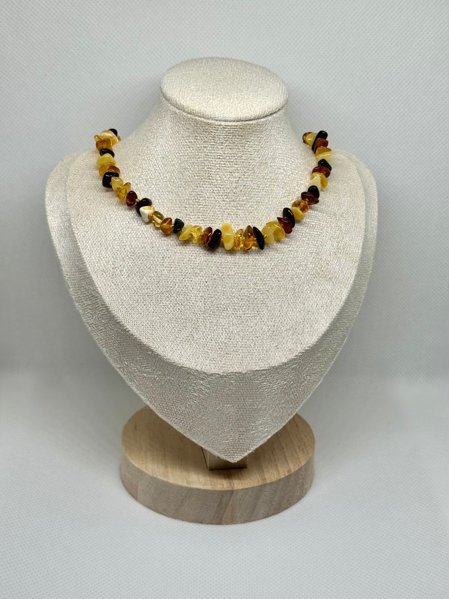 Barnsteen Babyketting - Multicolor Chips (33 cm)