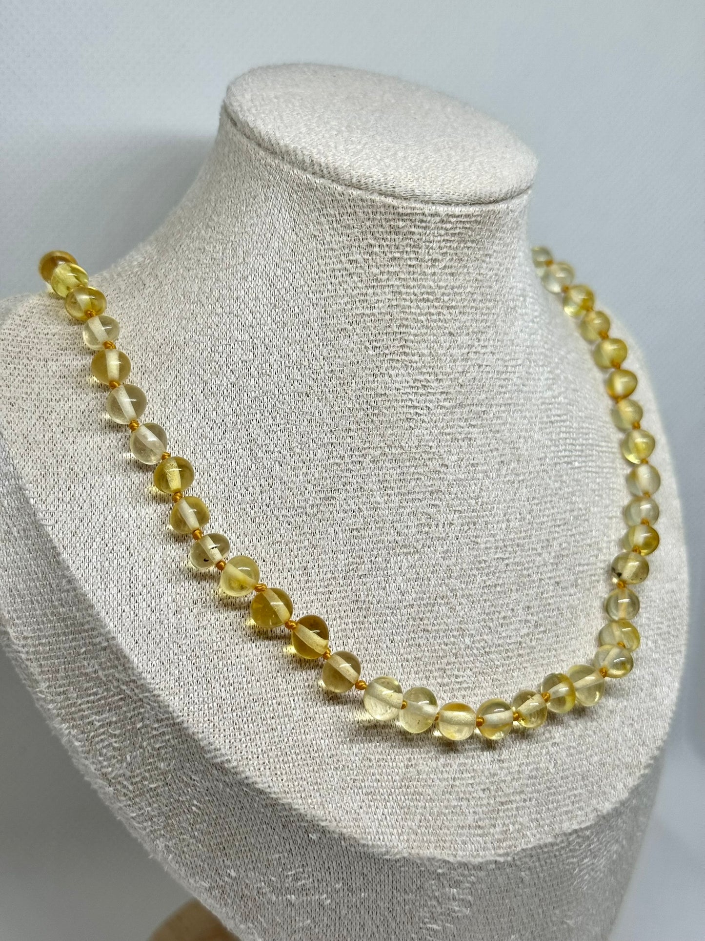 Kehribar Kolye - Limon (44 cm)