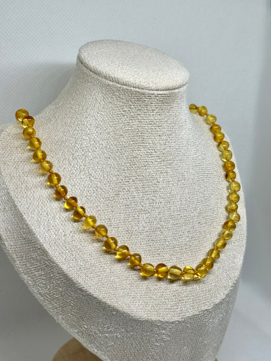 Kehribar Kolye - Bal (44 cm)