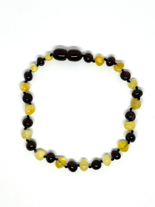 Kehribar Bileklik - Tereyağı ve Kiraz (20 cm)