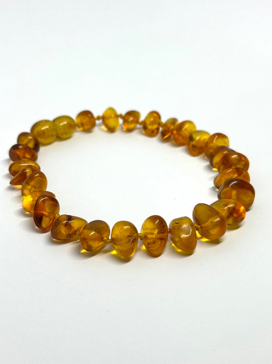 Kehribar Bileklik - Açık Konyak (21 cm)