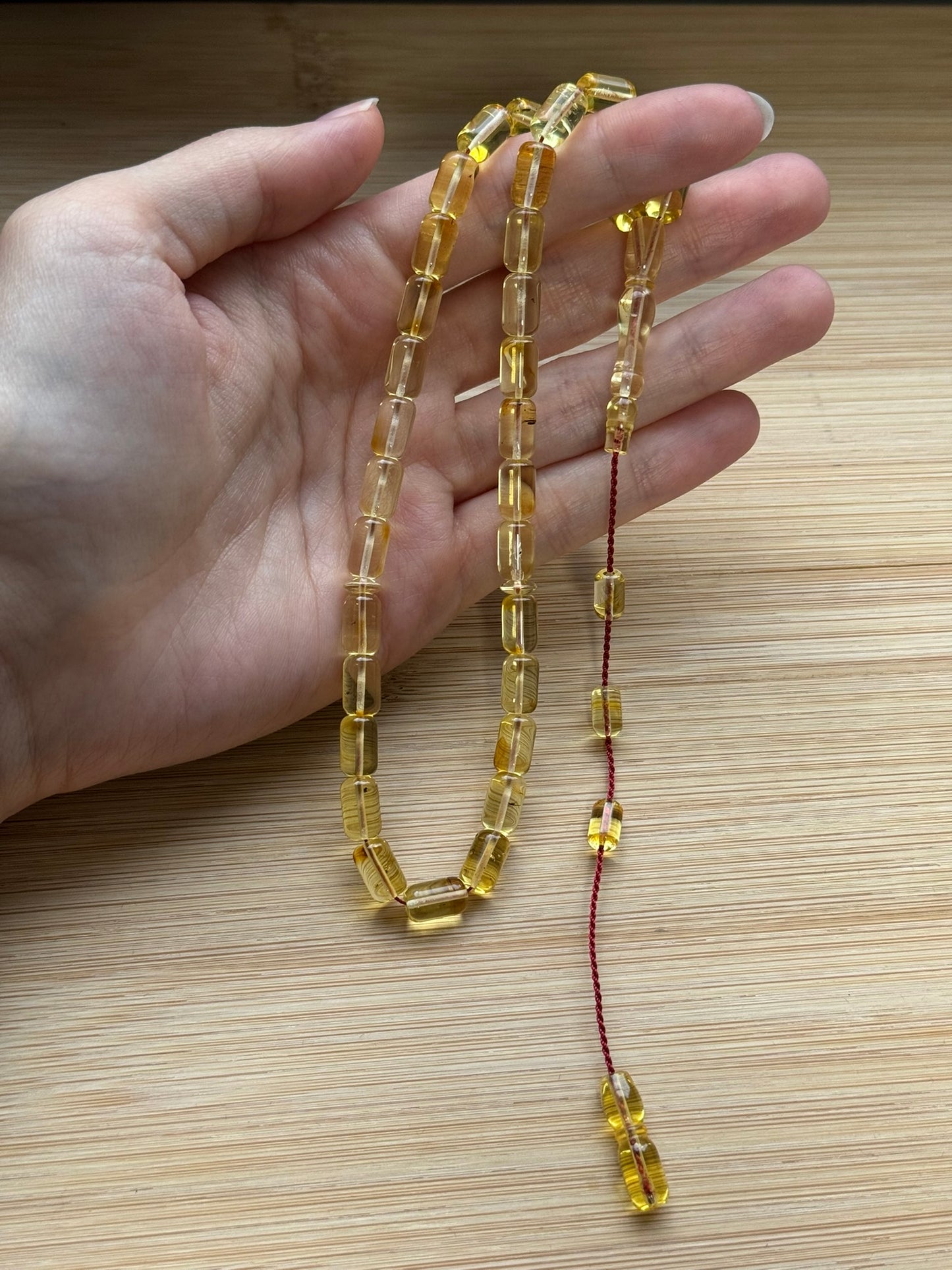 Kapsül kesim %100 Kaliningrad Amber/Kehribar Tespih