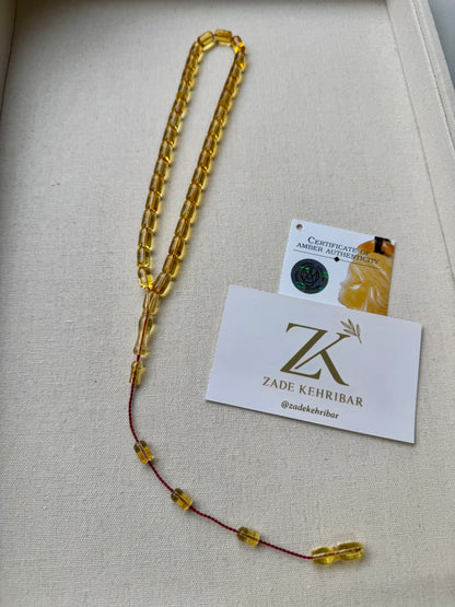 Kapsül kesim %100 Kaliningrad Amber/Kehribar Tespih