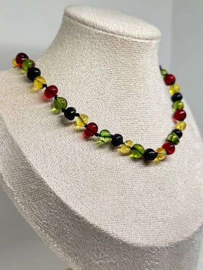 Barnsteen Babyketting - Multicolor Carribean Kers (33 cm)