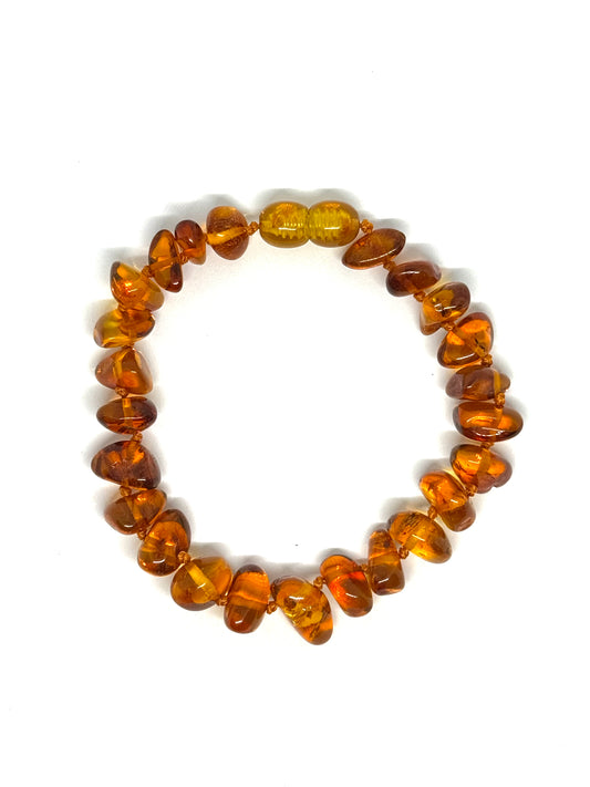 Barnsteen Armband - Cognac XL (19 cm)