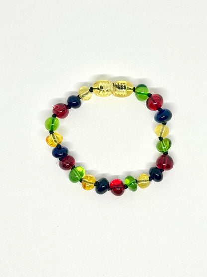 Barnsteen Armbandje - Multicolor Carribean Sapphire (14 cm)