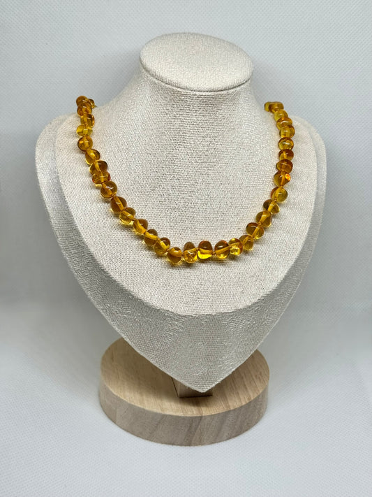 Kehribar Kolye - Bal XL (46 cm)