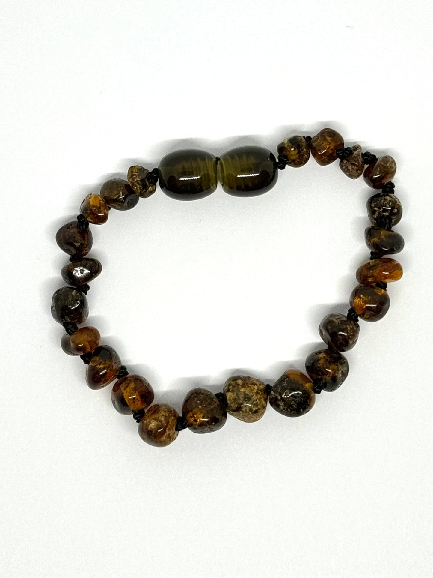 Kehribar Bileklik - Koyu Yeşil (15 cm)