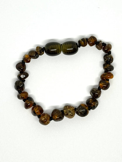 Kehribar Bileklik - Koyu Yeşil (15 cm)