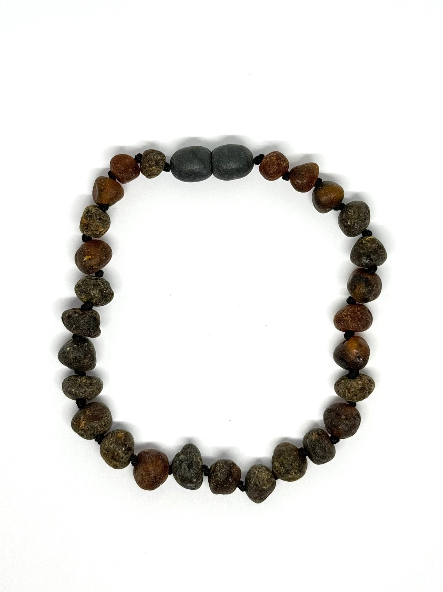 Ham Kehribar Bileklik - Yeşil (±19 cm)