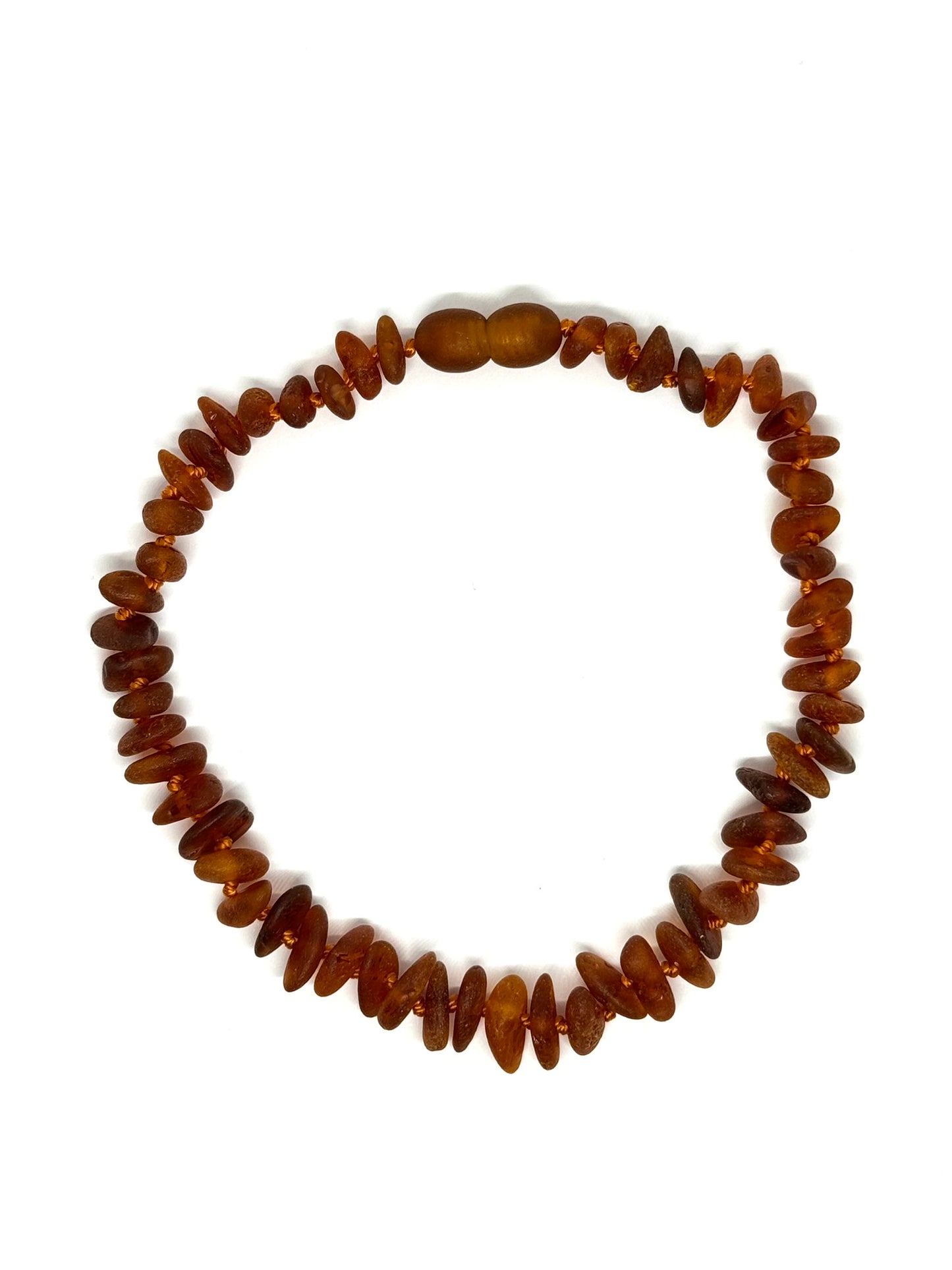 Ruwe Barnsteen Enkelband  - Cognac (26 cm)