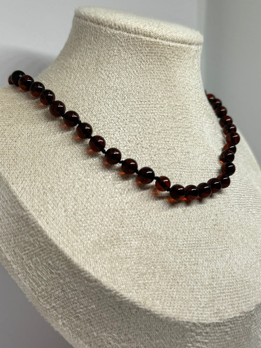 Kehribar Bebek Kolye - Kiraz (33 cm)